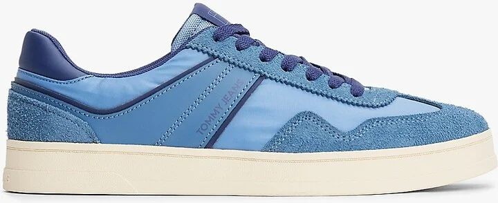 Tommy Hilfiger Men's Tommy Jeans Low-Top Mixed-Media Sneaker - Blue - US 7.5 / EU 40