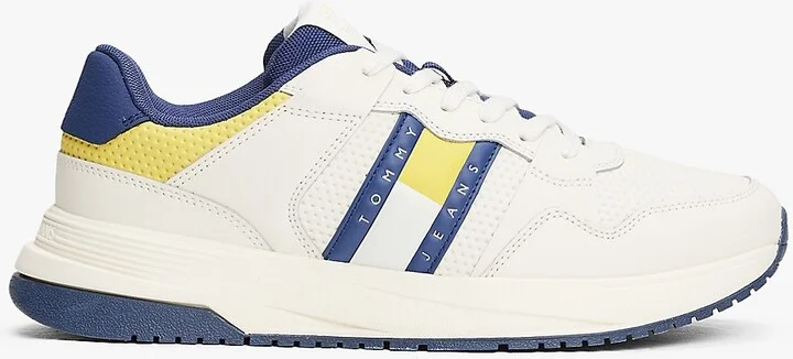 Tommy Hilfiger Men's Tommy Jeans Retro Mixed-Media Sneaker - Blue - US 7.5 / EU 40