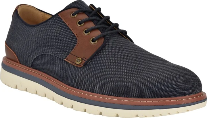 Tommy Hilfiger Men's Vessle Casualized Hybrid Oxfords - Navy, Cognac multi