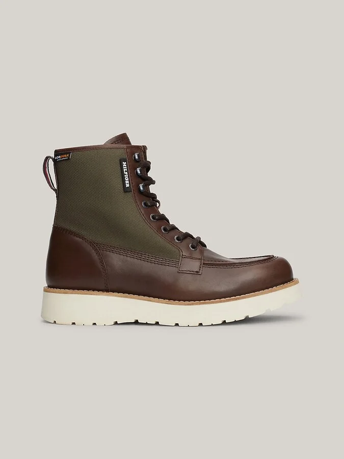 Tommy Hilfiger Men's Workwear Hybrid Leather Boot - Green - US 7.5 / EU 40