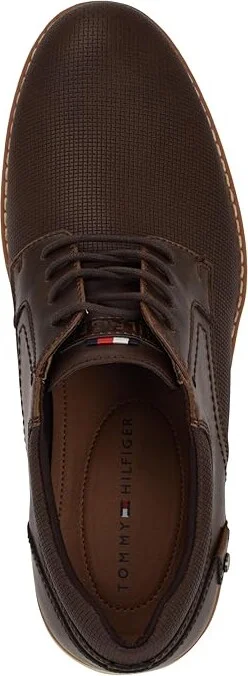 Tommy Hilfiger Nemoza Men's Lace Up Wing Tip Shoes Dark Brown : 7.5 M, Leather - Image 2