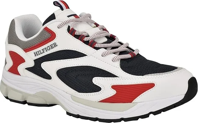 Tommy Hilfiger Parana Men's Shoes White/Red/Navy : 8 D - Medium, Leather - Image 5