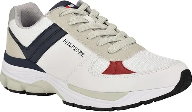 Tommy Hilfiger Paver Men's Shoes White : 7.5 D - Medium, Suede - Image 5