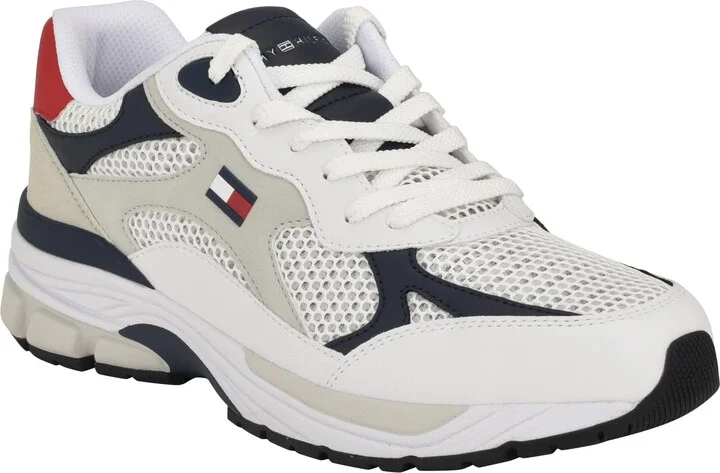 White/Navy Multi