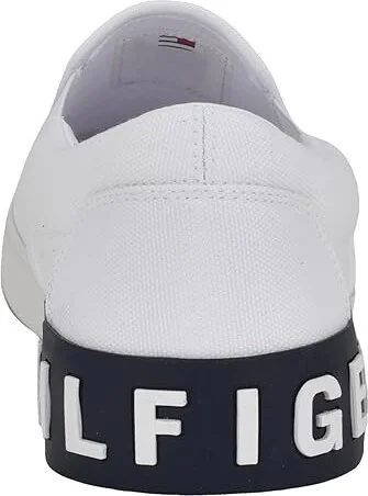 Tommy Hilfiger Rayor Men's Lace-up Boots White : 7.5 D - Medium, Canvas - Image 4