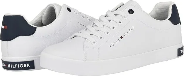 Tommy Hilfiger Rezmy Men's Shoes White/Navy : 10 D - Medium, Leather/Rubber