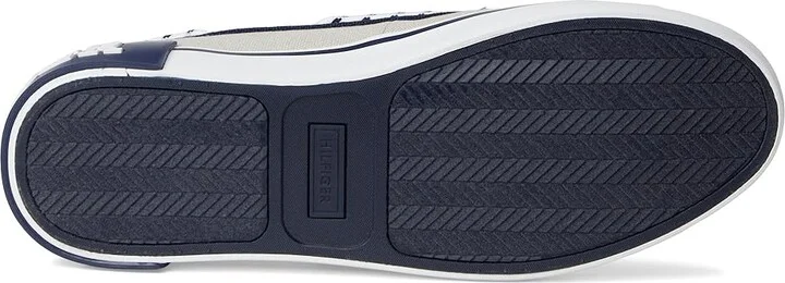 Tommy Hilfiger Rice Men's Shoes Grey/White/Navy : 7 D - Medium, Canvas - Image 3
