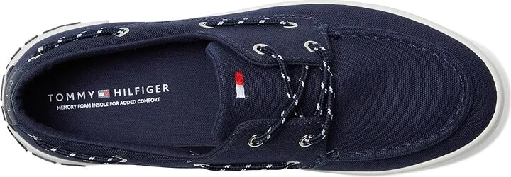 Tommy Hilfiger Rice Men's Shoes Navy : 8 D - Medium, Canvas - Image 2