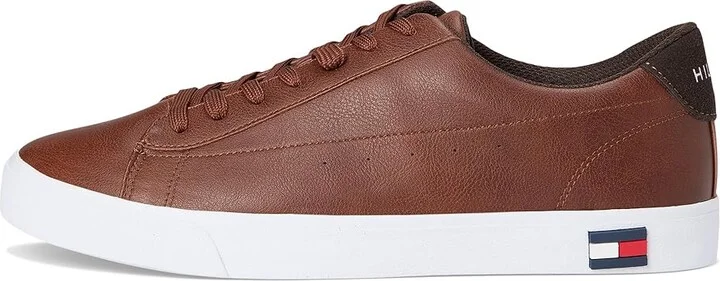Tommy Hilfiger Risher Men's Shoes Cognac/Dark Brown : 7 D - Medium, Textile - Image 6