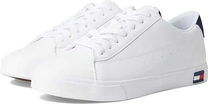 Tommy Hilfiger Risher Men's Shoes White/Navy : 7.5 D - Medium, Textile