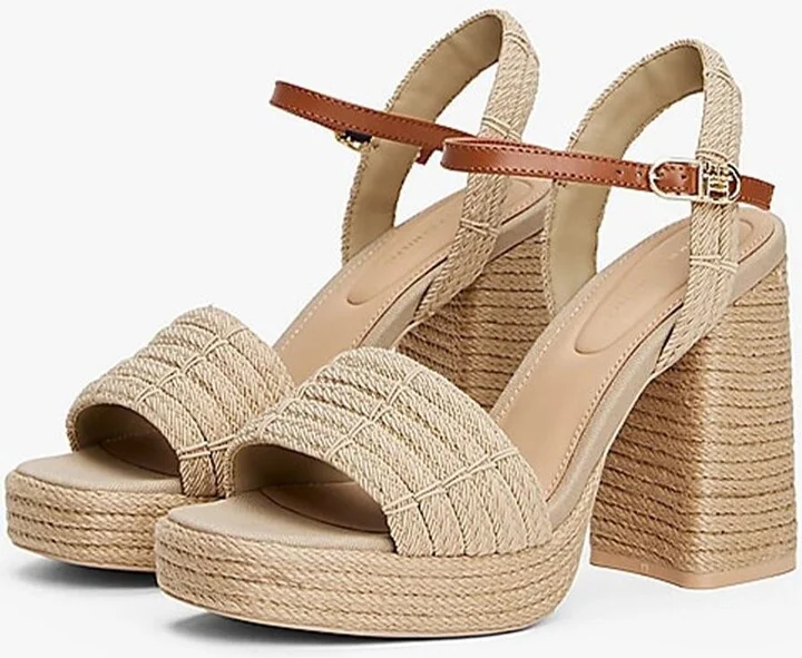 Tommy Hilfiger Rope Heel Platform Sandal Shoes - Image 2