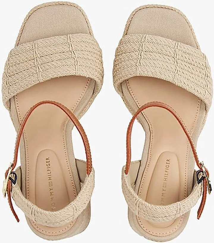 Tommy Hilfiger Rope Heel Platform Sandal Shoes - Image 3