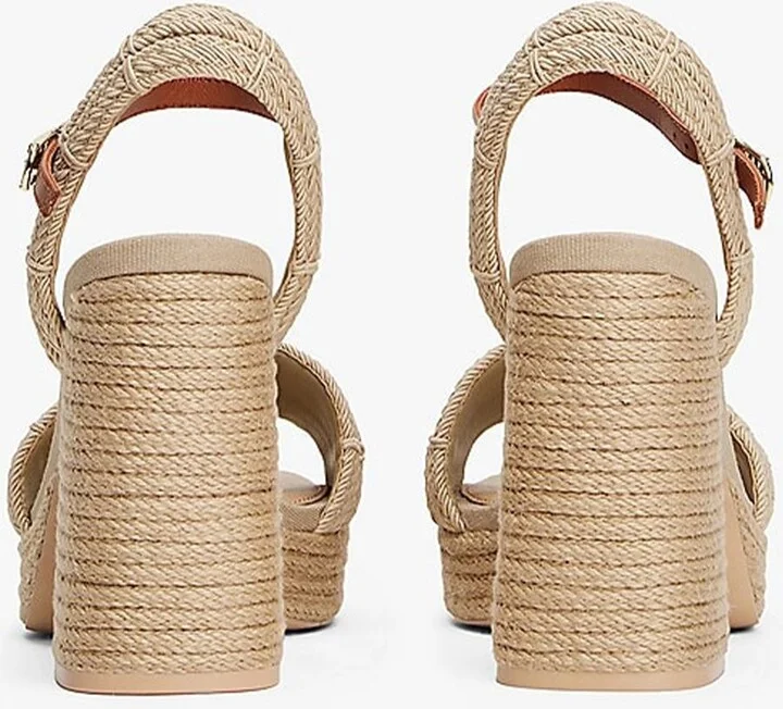 Tommy Hilfiger Rope Heel Platform Sandal Shoes - Image 4