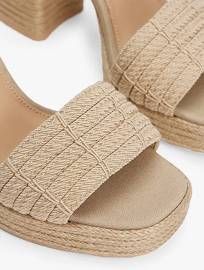 Tommy Hilfiger Rope Heel Platform Sandal Shoes - Image 6