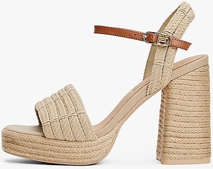 Tommy Hilfiger Rope Heel Platform Sandal Shoes - Image 7