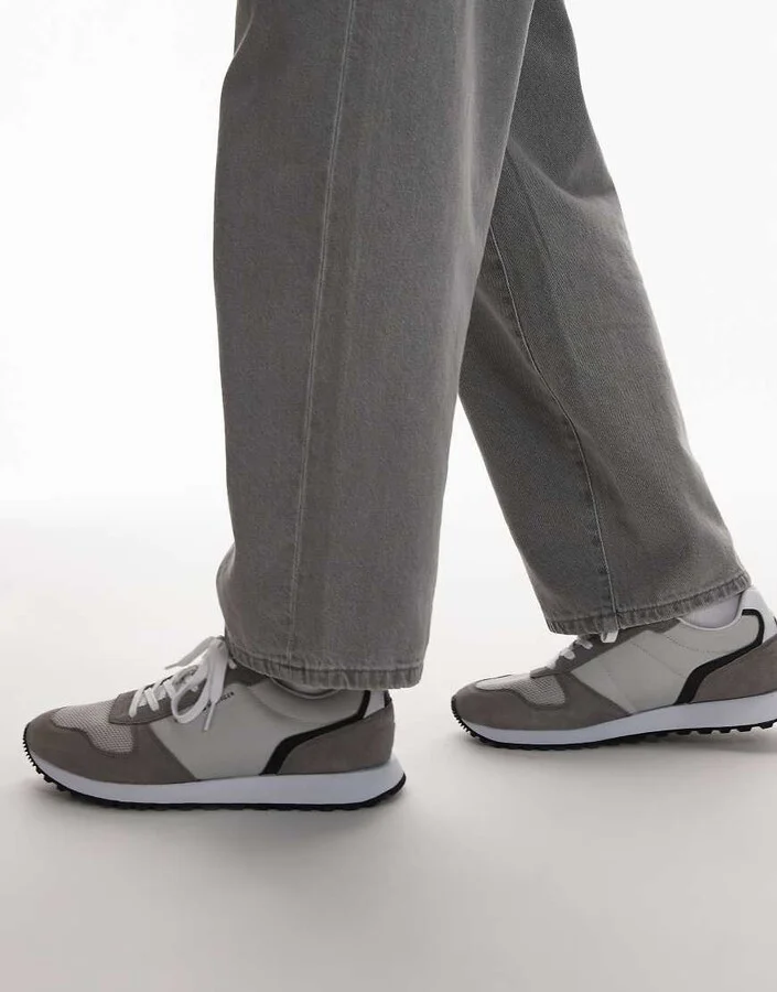 tommy Hilfiger runner sneakers in gray tones