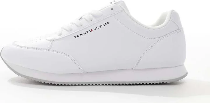 Tommy Hilfiger runner stripe sneakers in white - Image 2