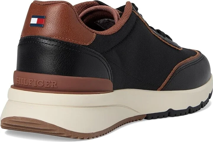 Tommy Hilfiger Santal Men's Shoes Black/Cognac : 11.5 D - Medium, Leather - Image 4