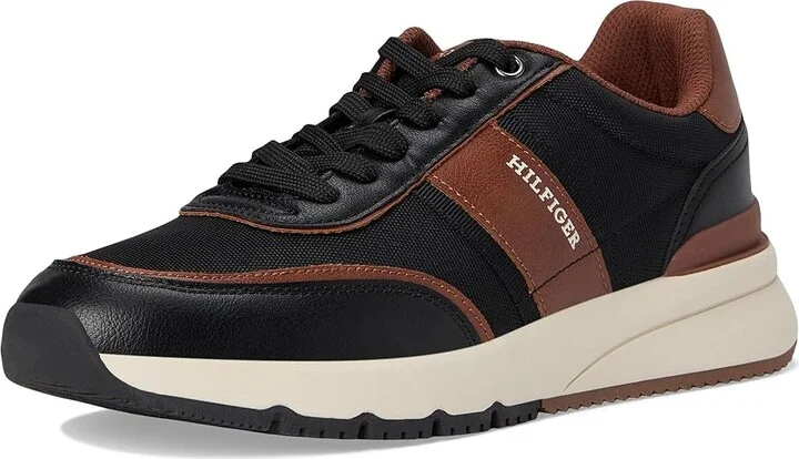 Tommy Hilfiger Santal Men's Shoes Black/Cognac : 11.5 D - Medium, Leather - Image 5