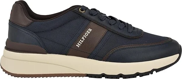Tommy Hilfiger Santal Men's Shoes Navy/Dark Brown : 7 D - Medium, Leather - Image 5