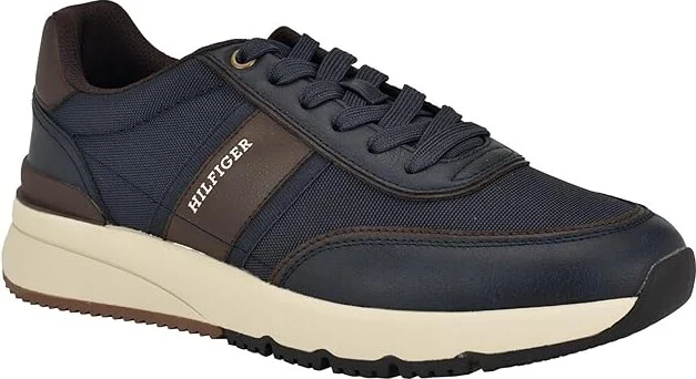 Tommy Hilfiger Santal Men's Shoes Navy/Dark Brown : 7 D - Medium, Leather
