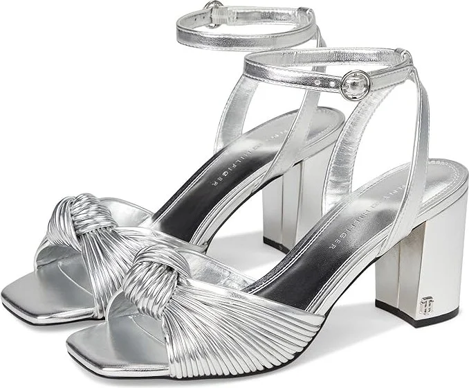 Tommy Hilfiger Sarifina Women's Hook and Loop Shoes Silver : 6.5 M, Faux Leather