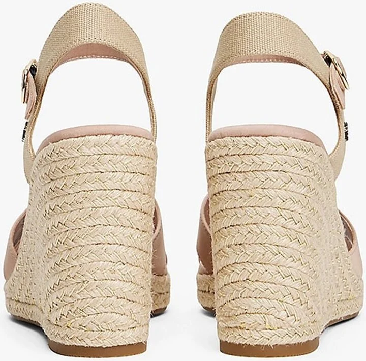 Tommy Hilfiger Satin High Wedge Espadrille Shoes - Image 4