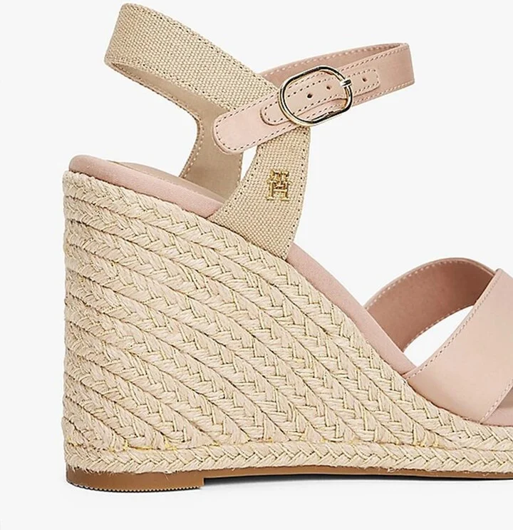 Tommy Hilfiger Satin High Wedge Espadrille Shoes - Image 6