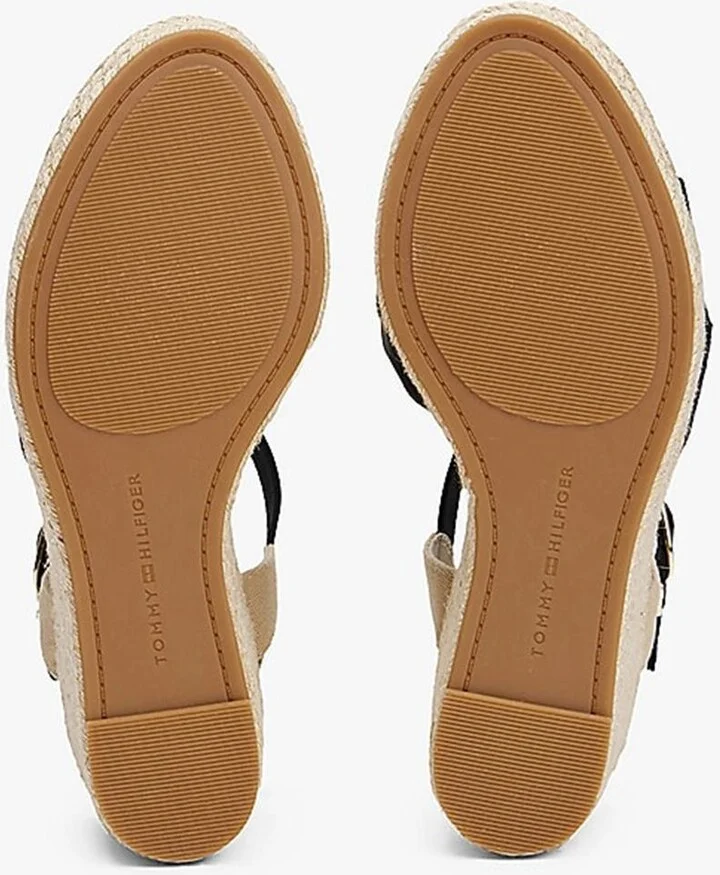 Tommy Hilfiger Satin High Wedge Espadrille Shoes - Image 5