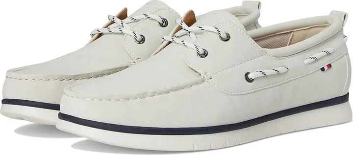 Tommy Hilfiger Sator Men's Shoes White : 7 D - Medium, Suede