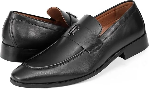 Tommy Hilfiger Sawlin Men's Lace Up Wing Tip Shoes Black : 11 M, Faux Leather