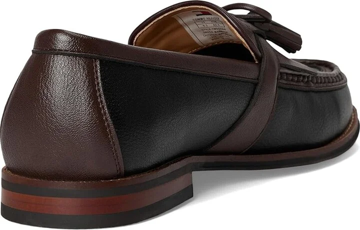 Tommy Hilfiger Sohan Men's Shoes Black/Dark Brown : 11 D - Medium, Faux Leather - Image 4