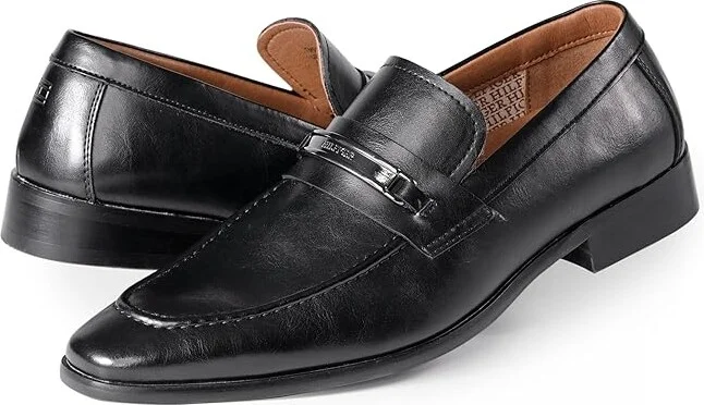 Tommy Hilfiger Speer Men's Lace Up Wing Tip Shoes Black : 7 M, Leather