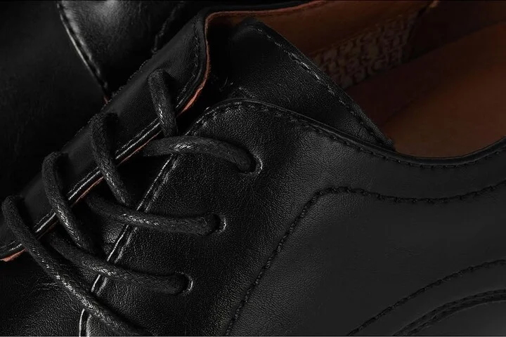 Tommy Hilfiger Step Men's Lace Up Wing Tip Shoes Black : 8 D - Medium, Leather - Image 7