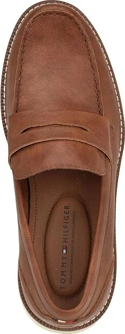 Tommy Hilfiger Tabaro Men's Lace Up Wing Tip Shoes Cognac : 9.5 D - Medium, Leather - Image 2