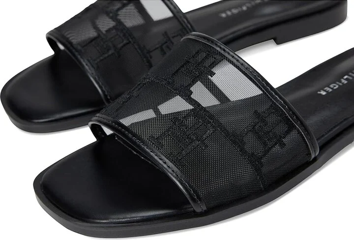 Tommy Hilfiger Tesia Women's Sandals Black Mesh Logo : 7.5 M, Synthetic - Image 7