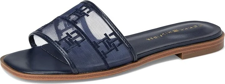 Tommy Hilfiger Tesia Women's Sandals Dark Blue Mesh Logo : 6.5 M, Synthetic - Image 5