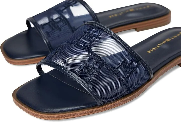 Tommy Hilfiger Tesia Women's Sandals Dark Blue Mesh Logo : 6.5 M, Synthetic - Image 7