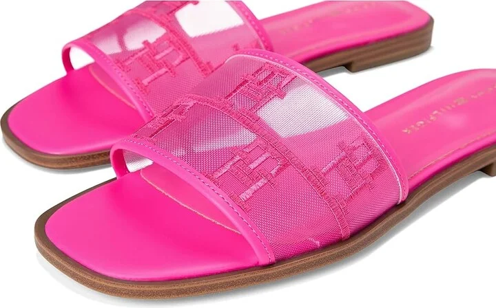 Tommy Hilfiger Tesia Women's Sandals Medium Pink Mesh Logo : 5.5 M, Synthetic - Image 7