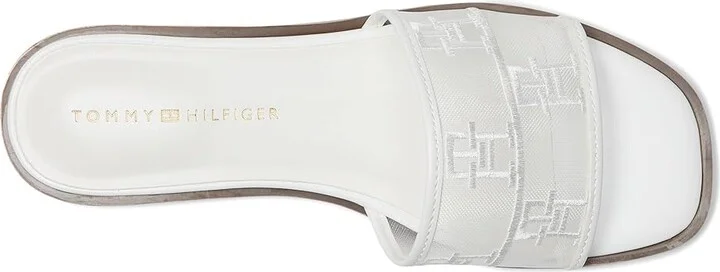 Tommy Hilfiger Tesia Women's Sandals White Mesh Logo : 5 M, Synthetic - Image 2