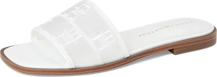 Tommy Hilfiger Tesia Women's Sandals White Mesh Logo : 5 M, Synthetic - Image 5