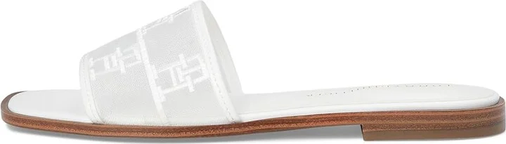 Tommy Hilfiger Tesia Women's Sandals White Mesh Logo : 5 M, Synthetic - Image 6