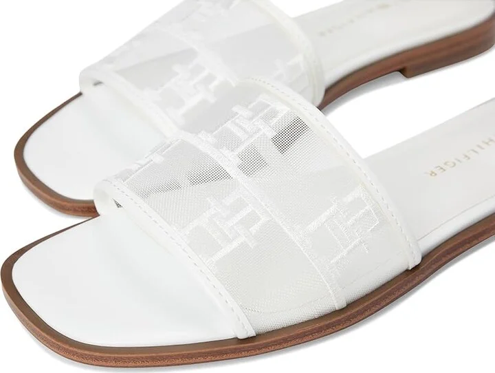 Tommy Hilfiger Tesia Women's Sandals White Mesh Logo : 5 M, Synthetic - Image 7