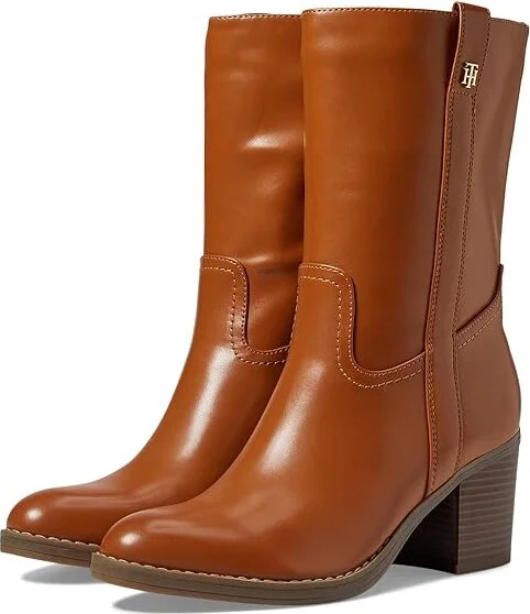 Tommy Hilfiger Theal Women's Boots Dark Natural : 7.5 M, Synthetic