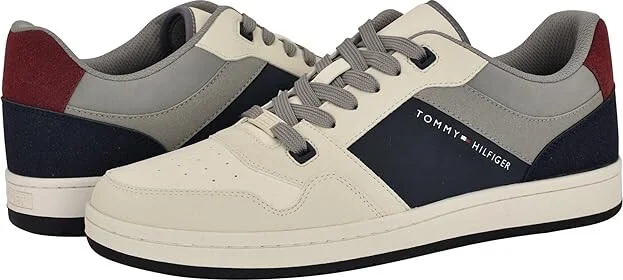 Tommy Hilfiger Trane Men's Shoes Light Grey/Cream : 12 M, Suede