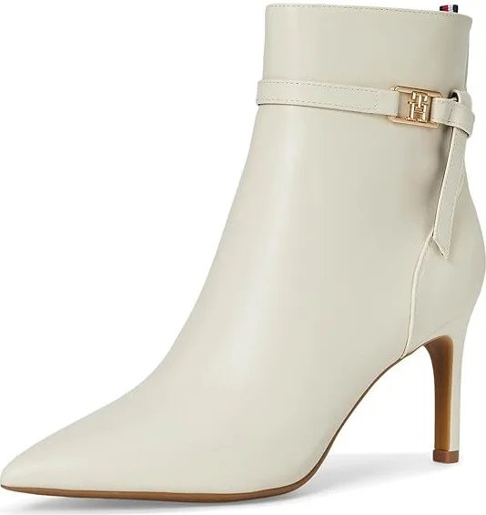 Tommy Hilfiger TWJORINE-IVO01 High Women's Heels Shoes Chic Cream : 7.5 M, Faux Leather - Image 5