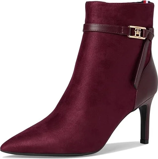 Tommy Hilfiger TWJORINE2-DRE01 High Women's Heels Shoes Rich Ruby/Rich Ruby : 9.5 M, Suede - Image 5