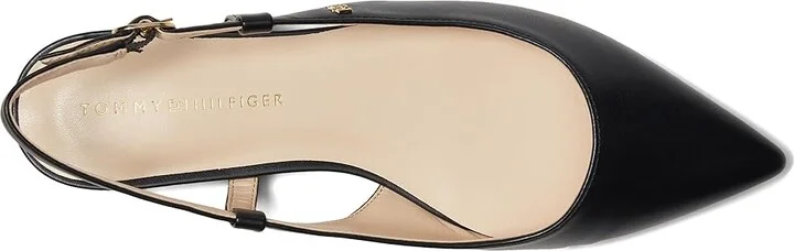 Tommy Hilfiger Vamina Women's Flat Shoes Black : 6 M, Leather/Polyester - Image 2