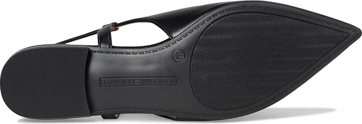 Tommy Hilfiger Vamina Women's Flat Shoes Black : 6 M, Leather/Polyester - Image 3