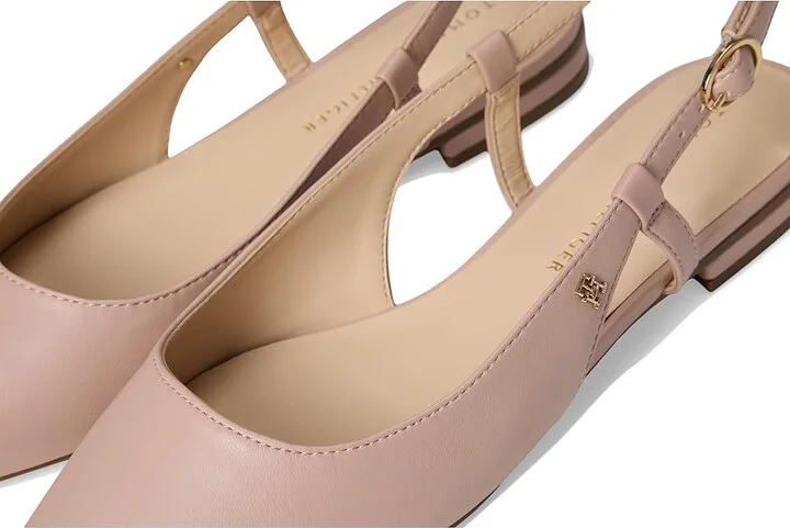 Tommy Hilfiger Vamina Women's Flat Shoes Medium Pink : 9.5 M, Leather/Polyester - Image 7
